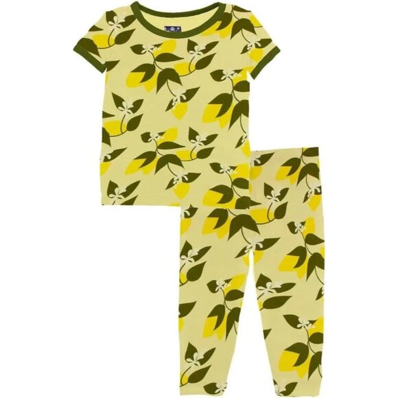 Kickee Pants Lemon Tree Pajamas, Size 12 - Picture 1 of 6